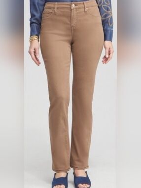 Chico's So Slimming Crop Women's Brown/Tan Girlfriend Jeans 3/XL/16-18